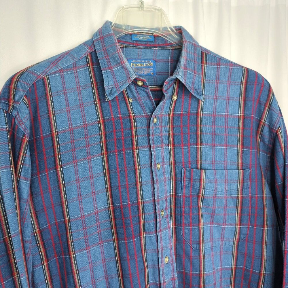 Pendleton Button Down Shirt Large Button Down Blu… - image 2